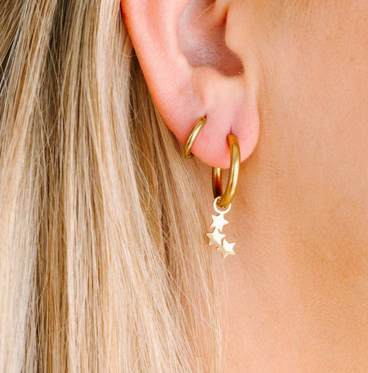 Pierced Co - Triple Star Charms