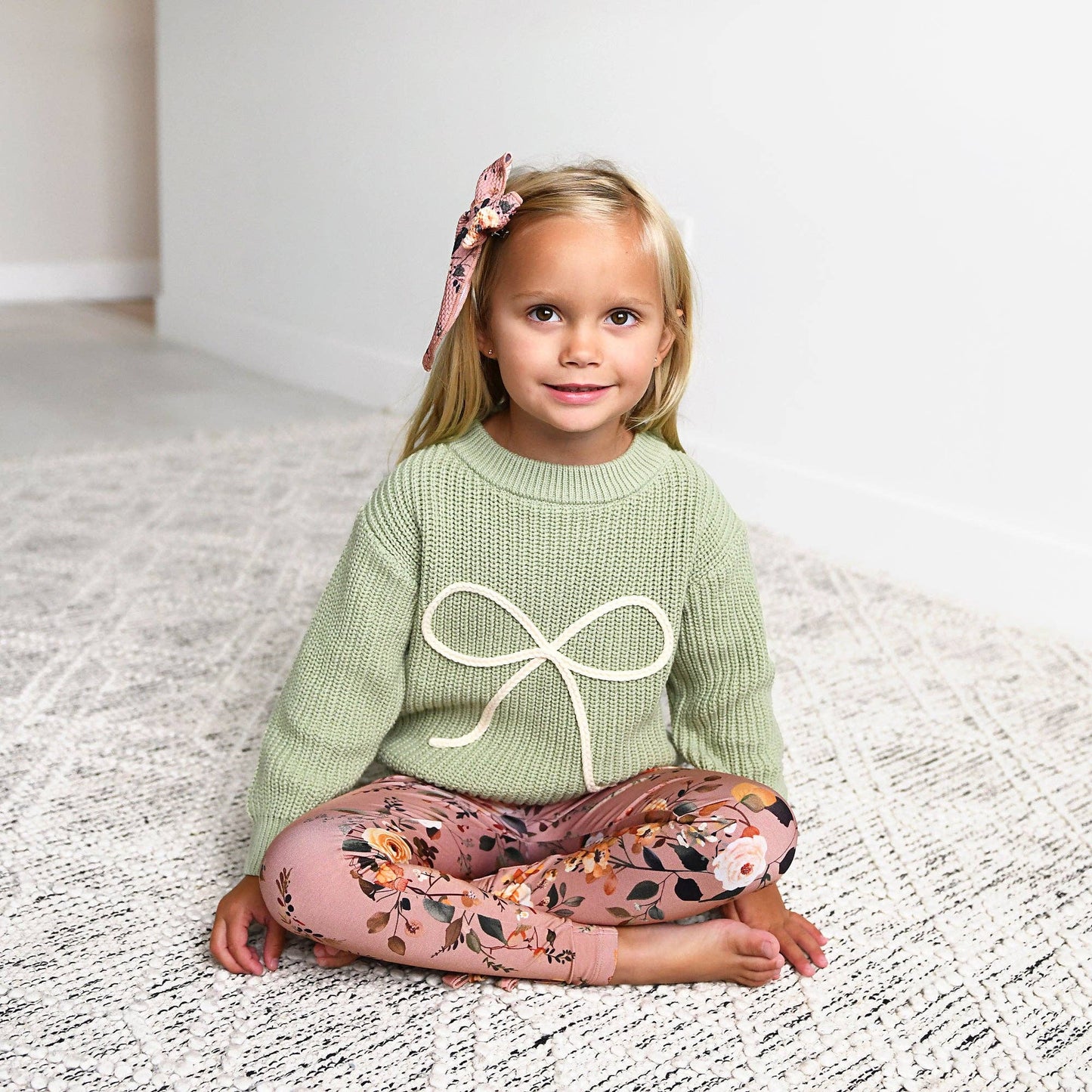 Green Bow Oversized Sweater