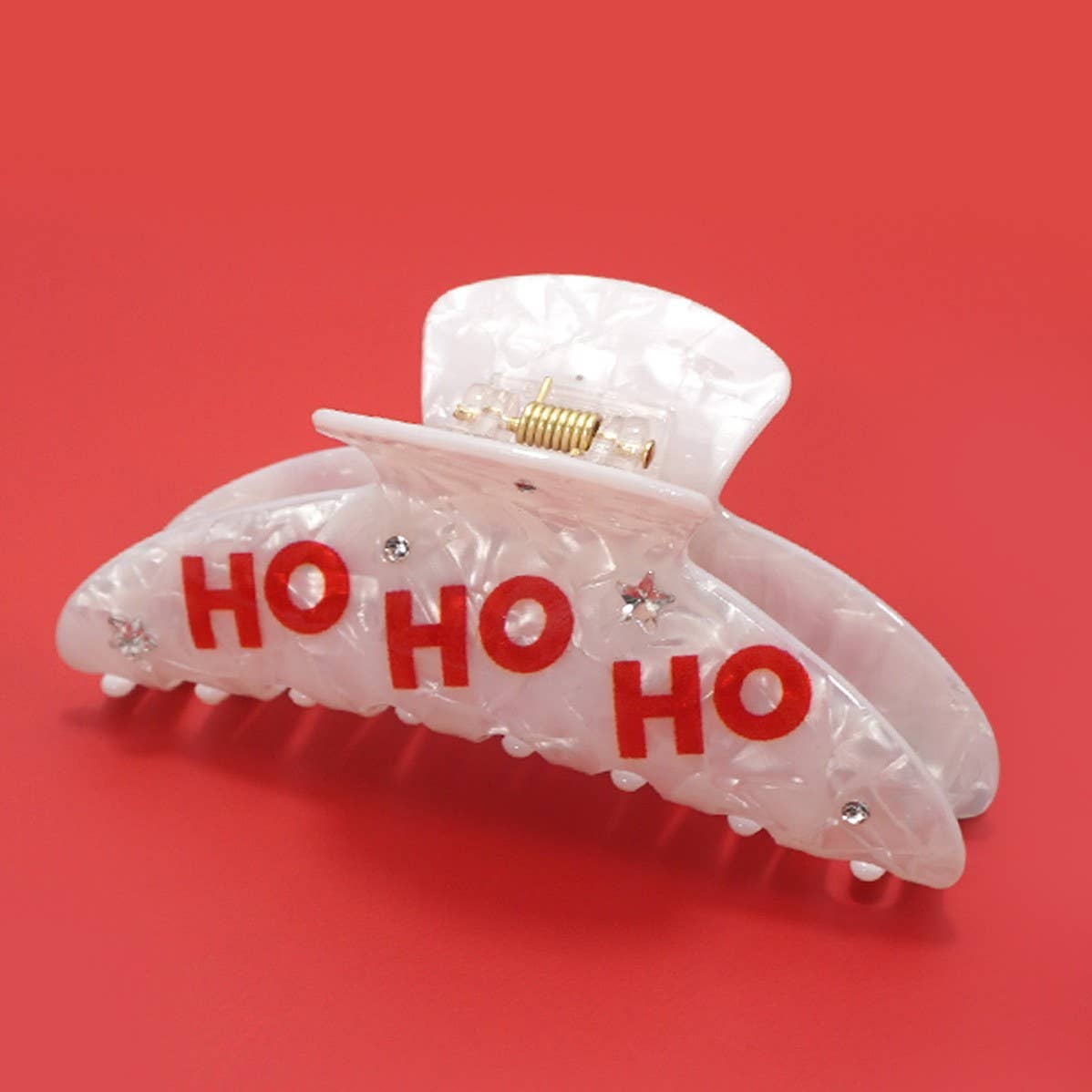 Christmas Hair Claw Clips - Jingle, Ho Ho Ho, Joy