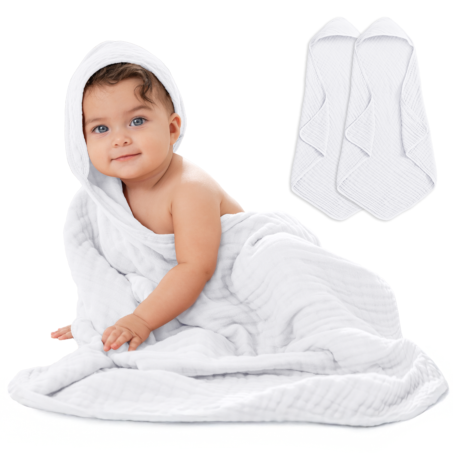 6 Layer Muslin Hooded Towel