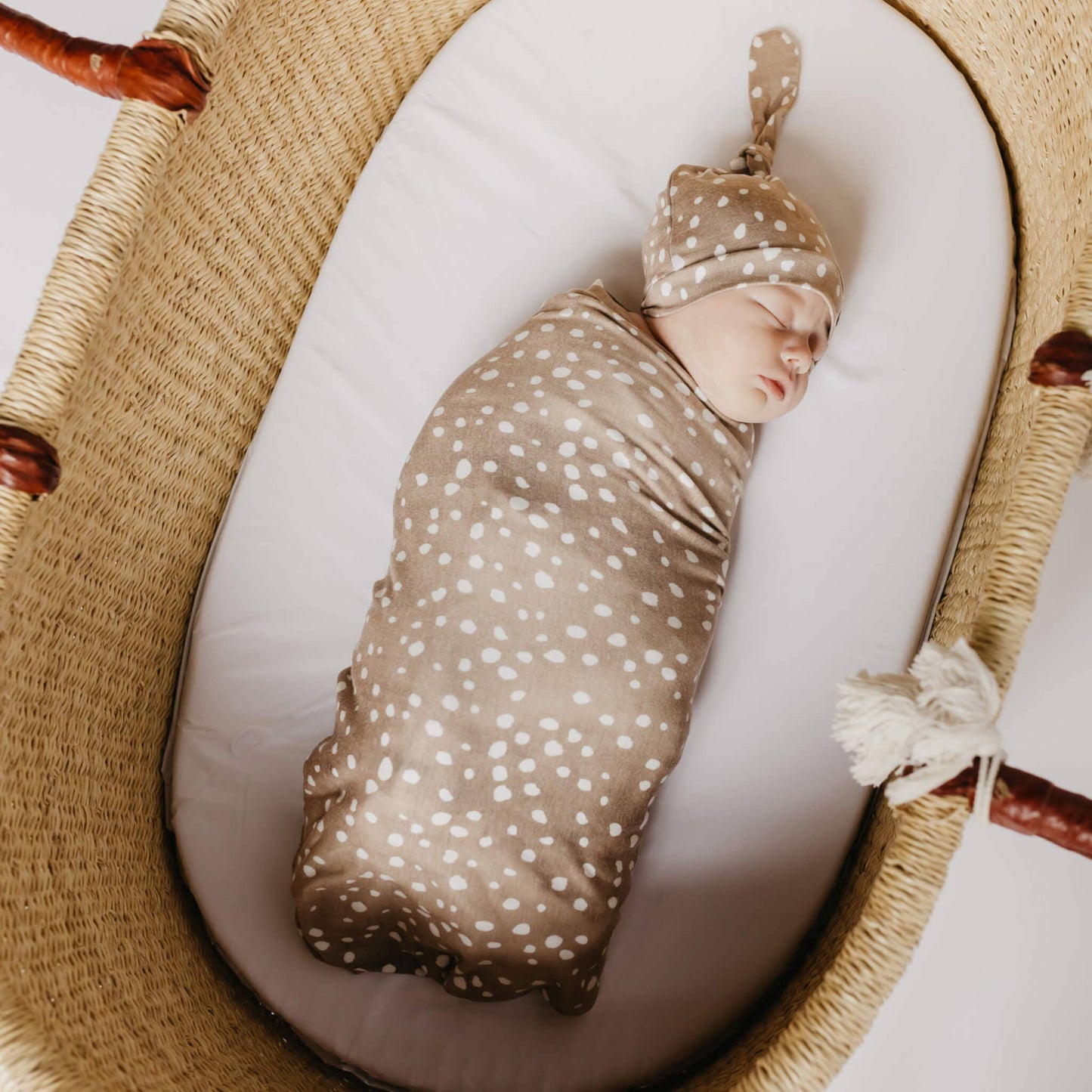 Copper Pearl | Knit Swaddle Blanket - Fawn