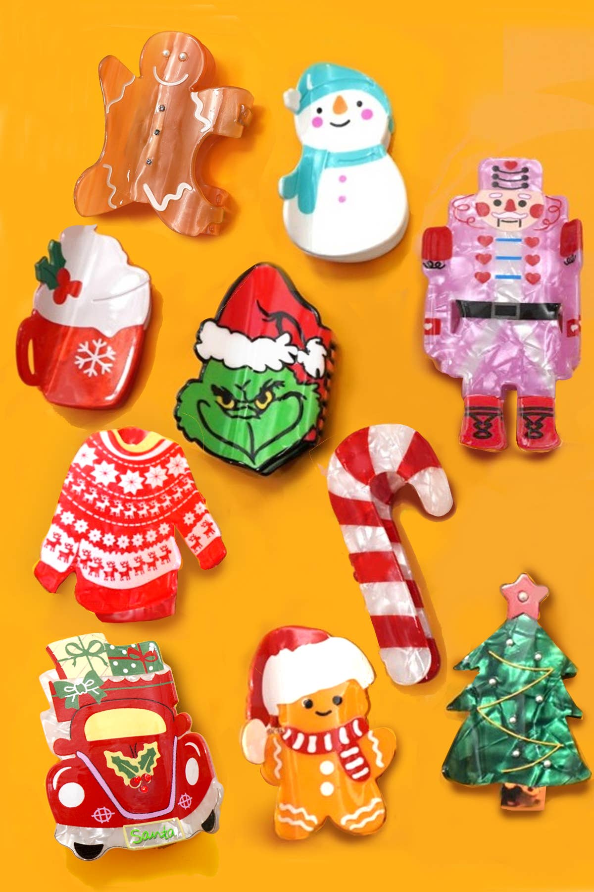 Christmas Hair Claw Clips