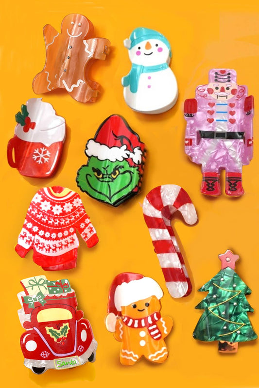 Christmas Hair Claw Clips