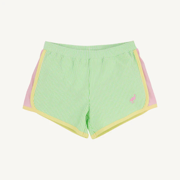 TBBC | Prepletic Shimmy Shake Shorts - Lexington Lime Seersucker with Pier Party Pink & Lake Worth Yellow