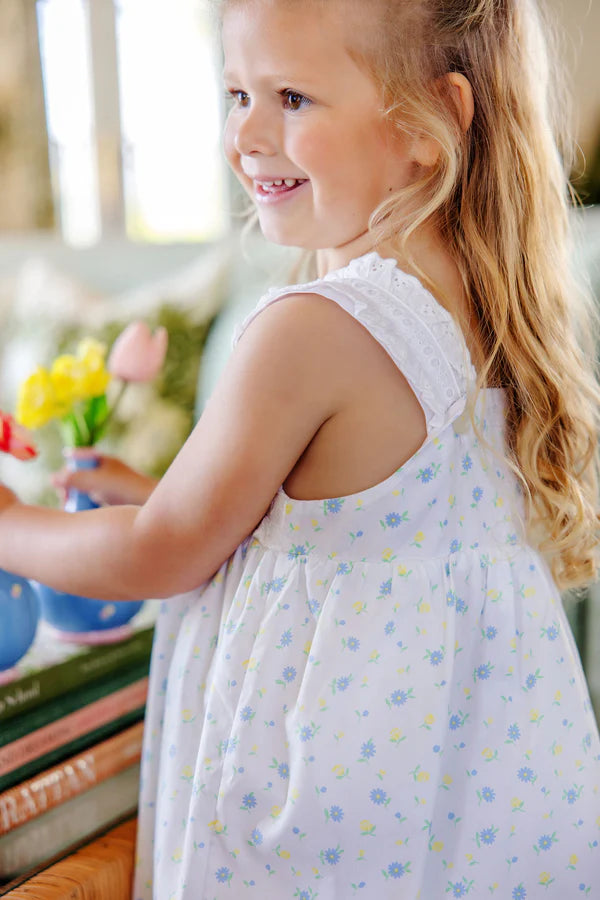TBBC | Babs Dress - Dunwoody Daisy with Worth Avenue White