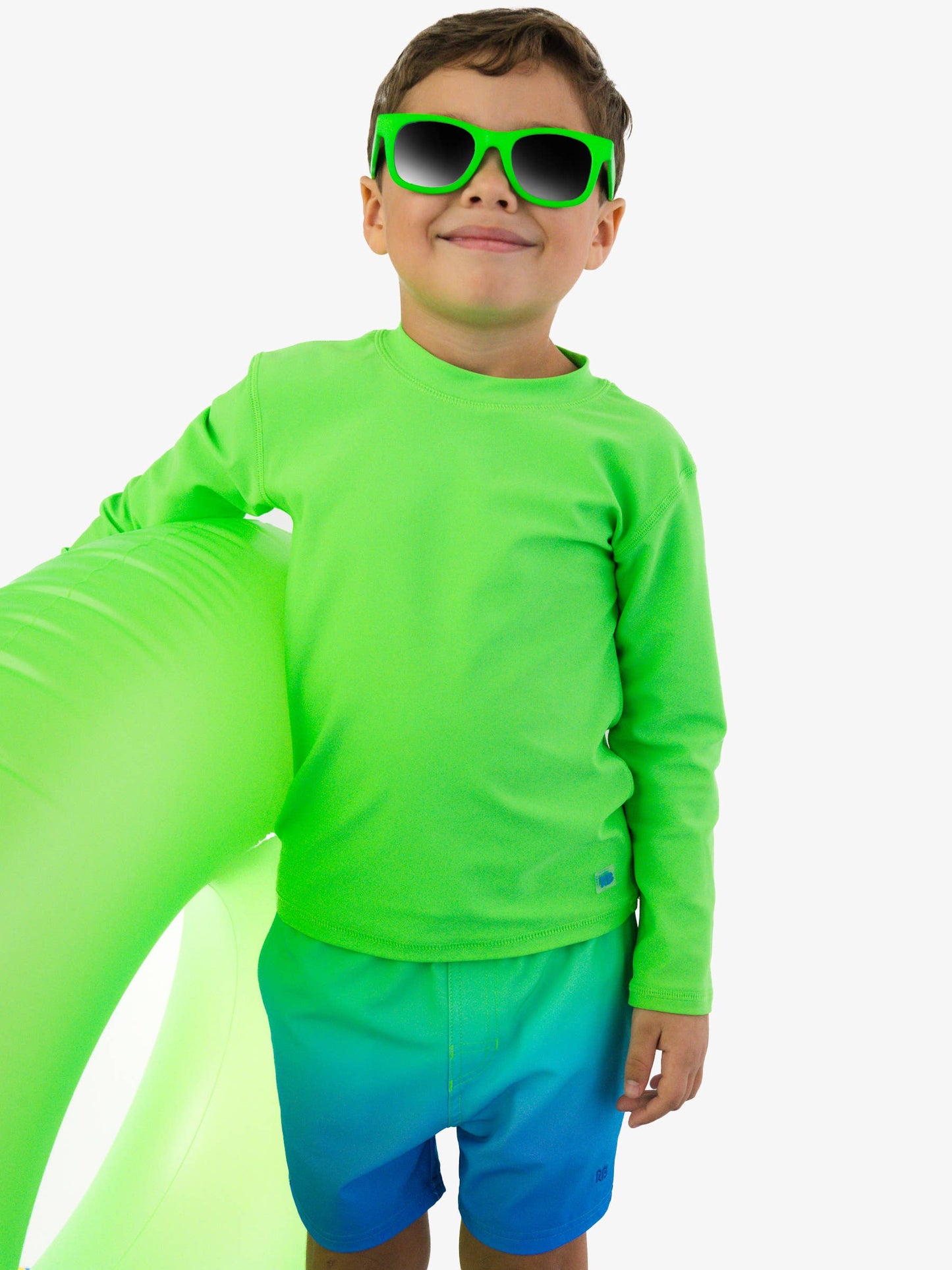 RuffleButts + RuggedButts - Kids Neon Lime Classic Sunglasses