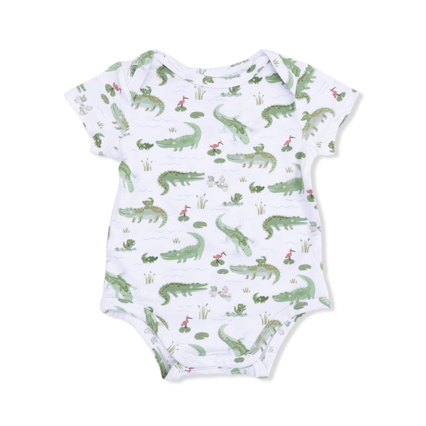 Angel Dear | Crayon Alligators - Short Sleeve Bodysuit