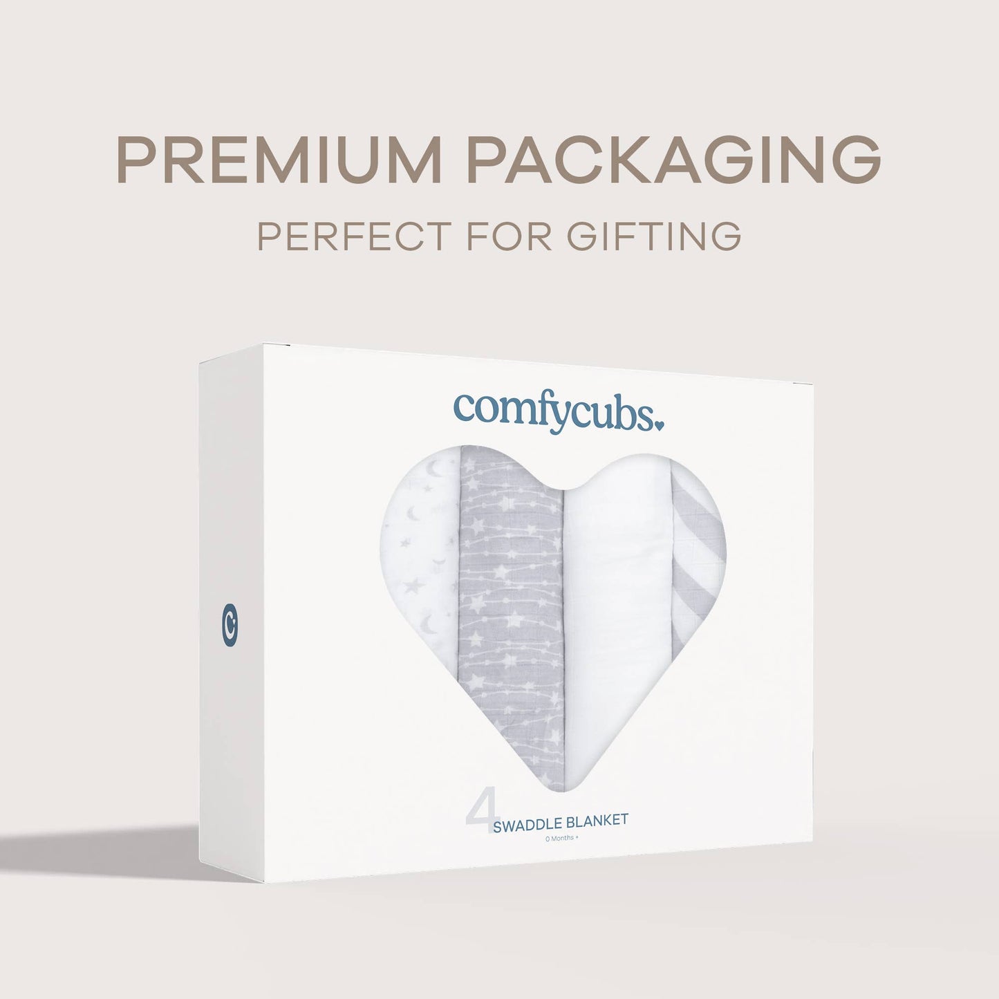 Baby Muslin Swaddle Blankets, 4 Pack