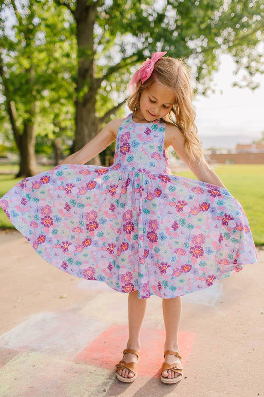 Sofia Twirl Dress in Serenity Floral
