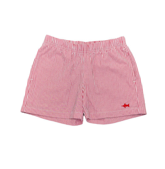 Saltwater Boys Company - Naples Shorts Red Seersucker
