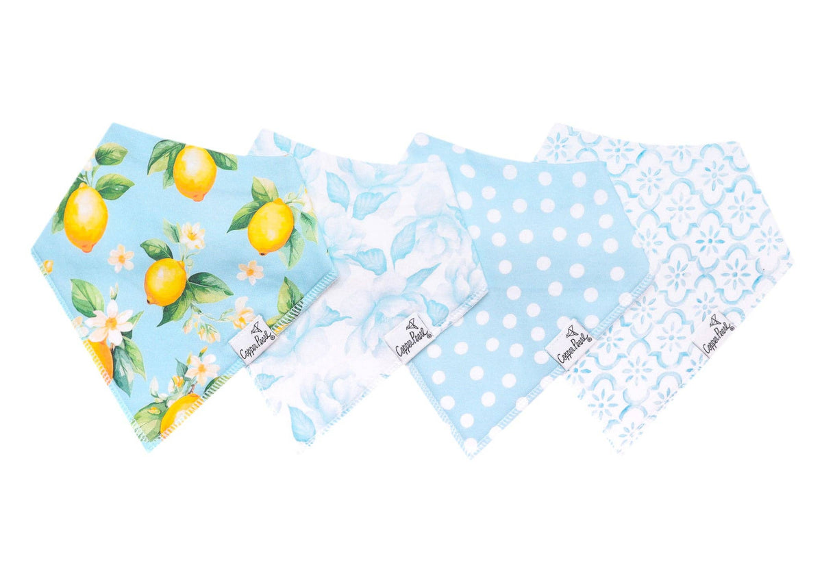 Copper Pearl | 4 Pack Baby Bandana Bibs - Melody
