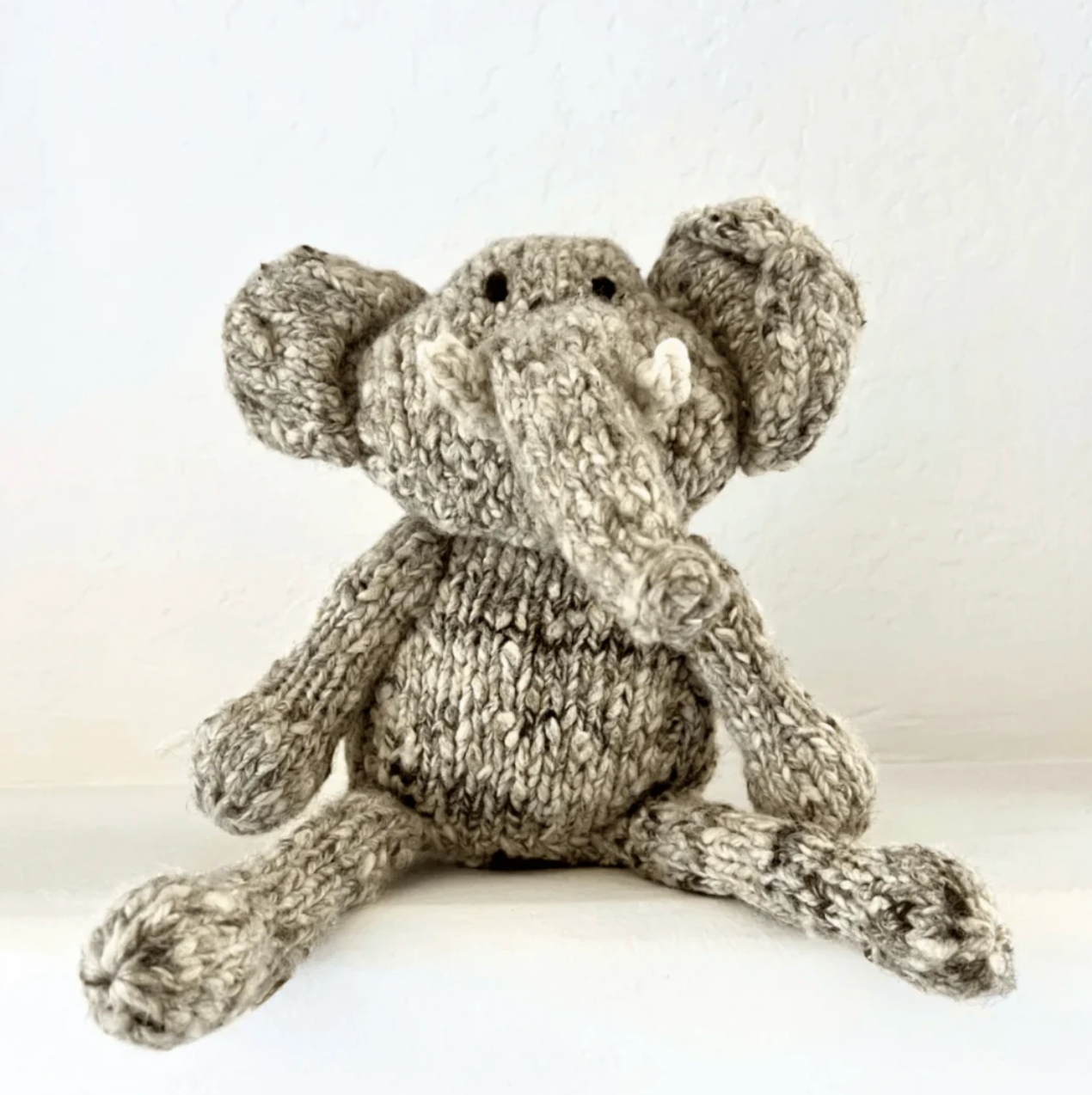 Organic Wool Knit Buddy| Elliott the Elephant
