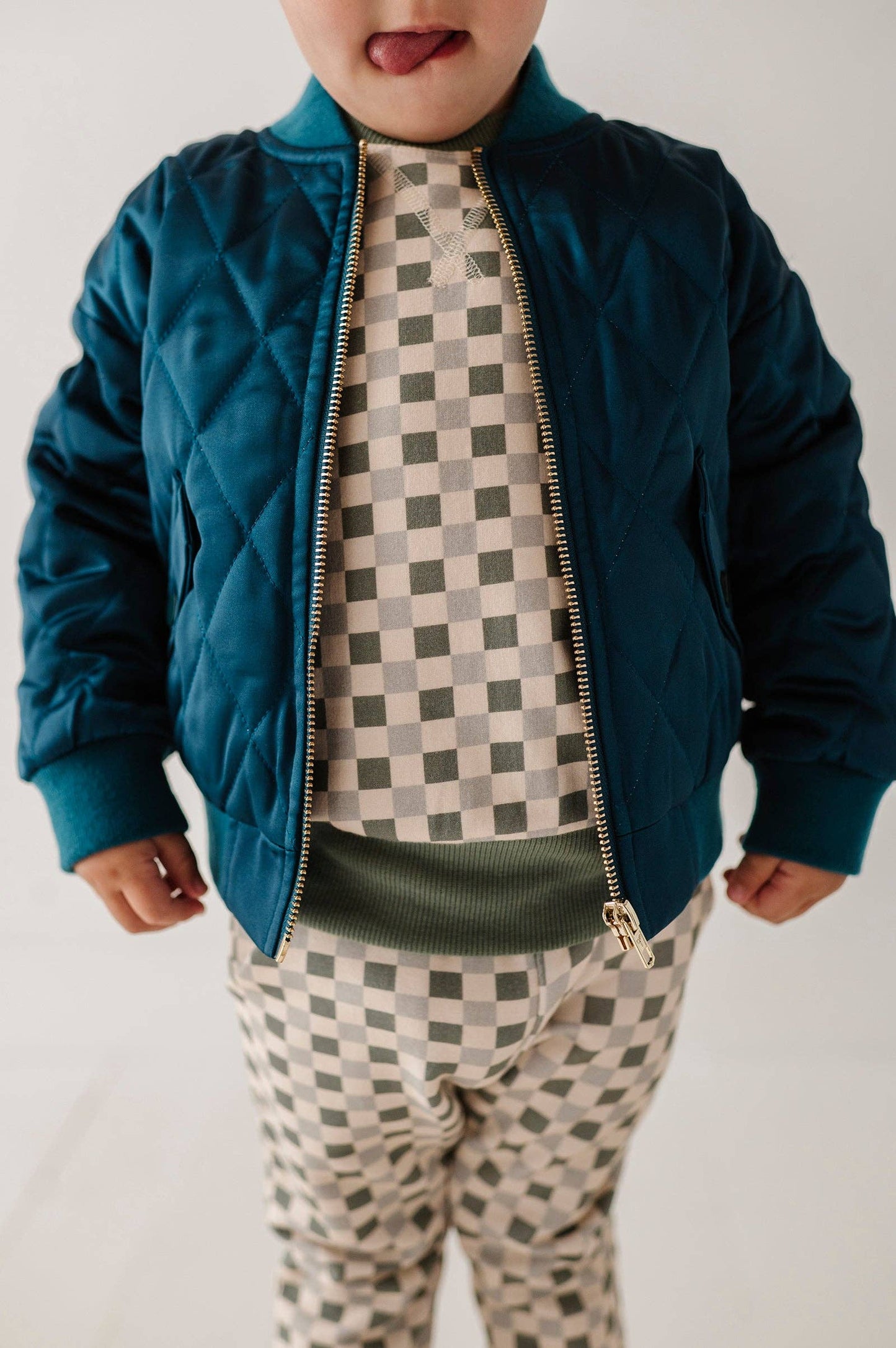 Quilted Bomber Jacket | Misty Rose