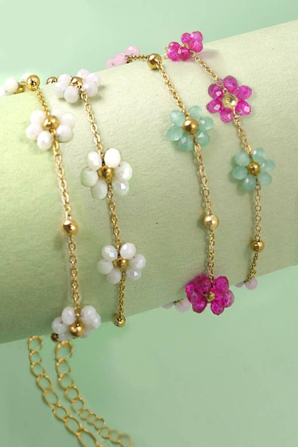 Beaded Flower Bracelet