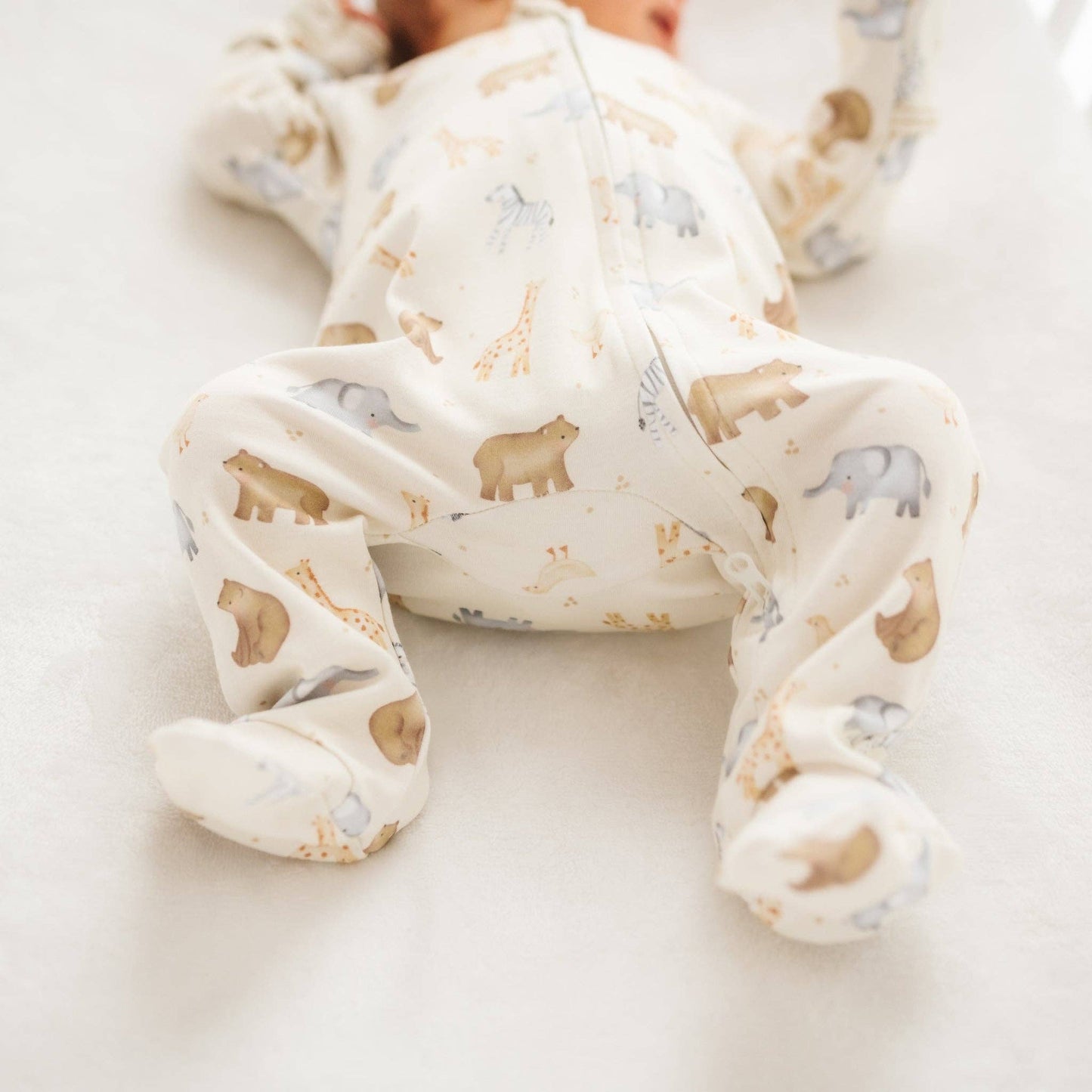Magnolia Baby | Safari Zip Footie