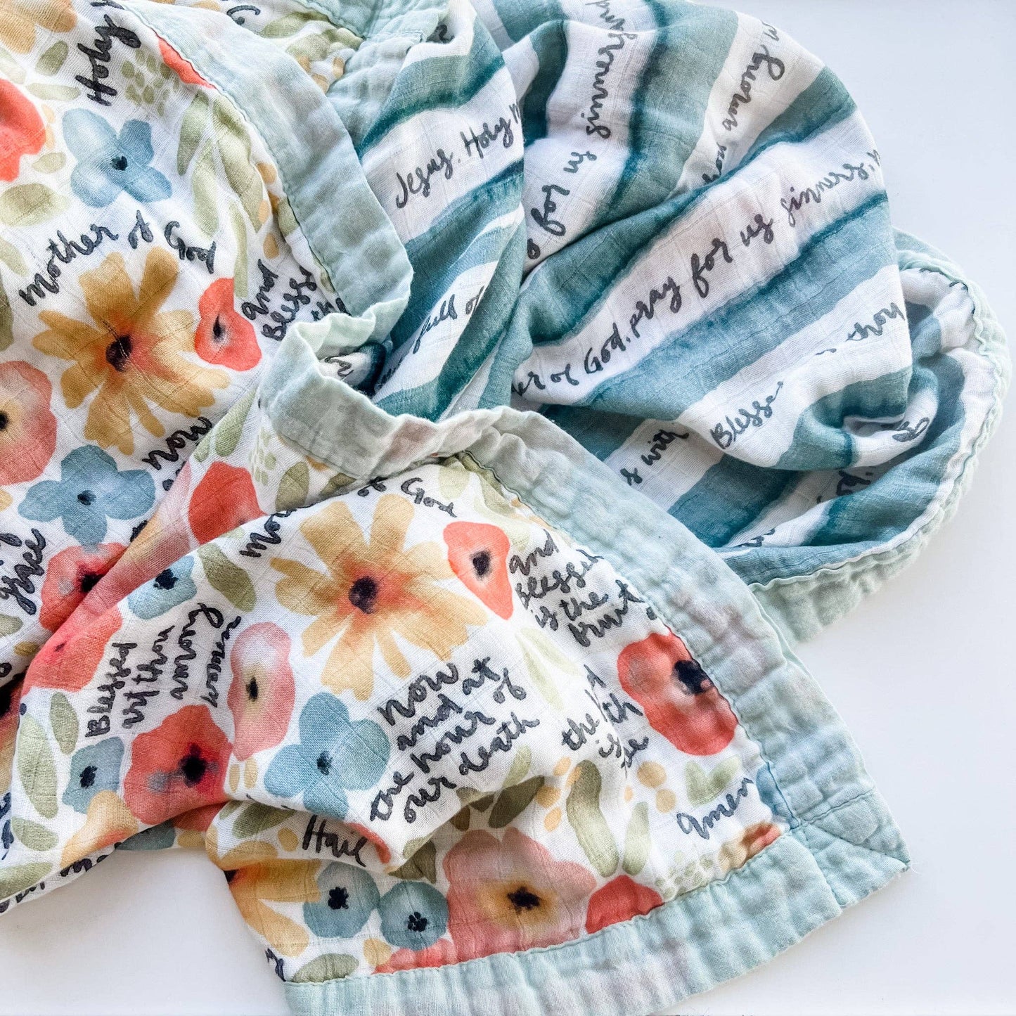 Luxury Double Sided Muslin Blanket - Watercolor