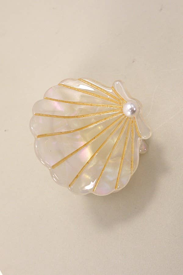 Coastal Whisper Seashell Claw Clips
