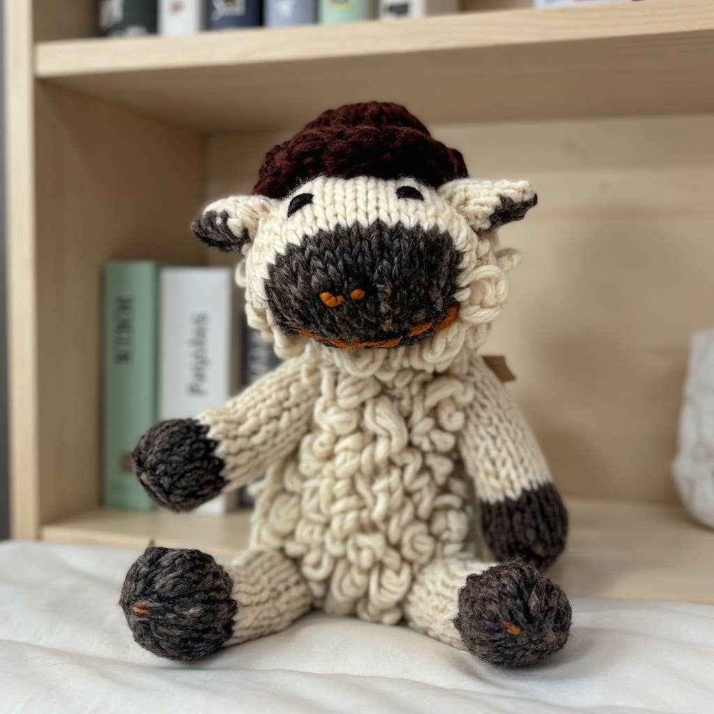 Organic Wool Knit Buddy  | Sawyer the Sheep