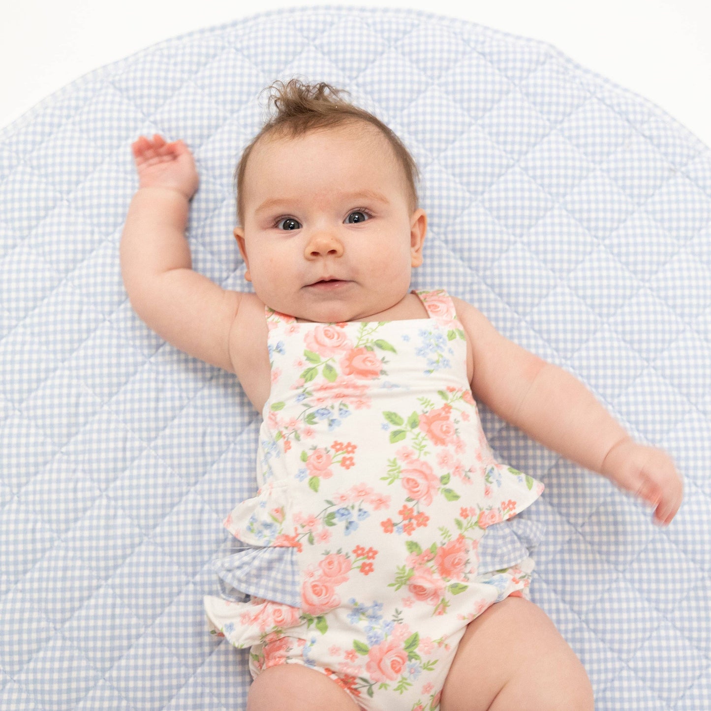 Angel Dear | Cute Little Roses - Ruffle Sunsuit