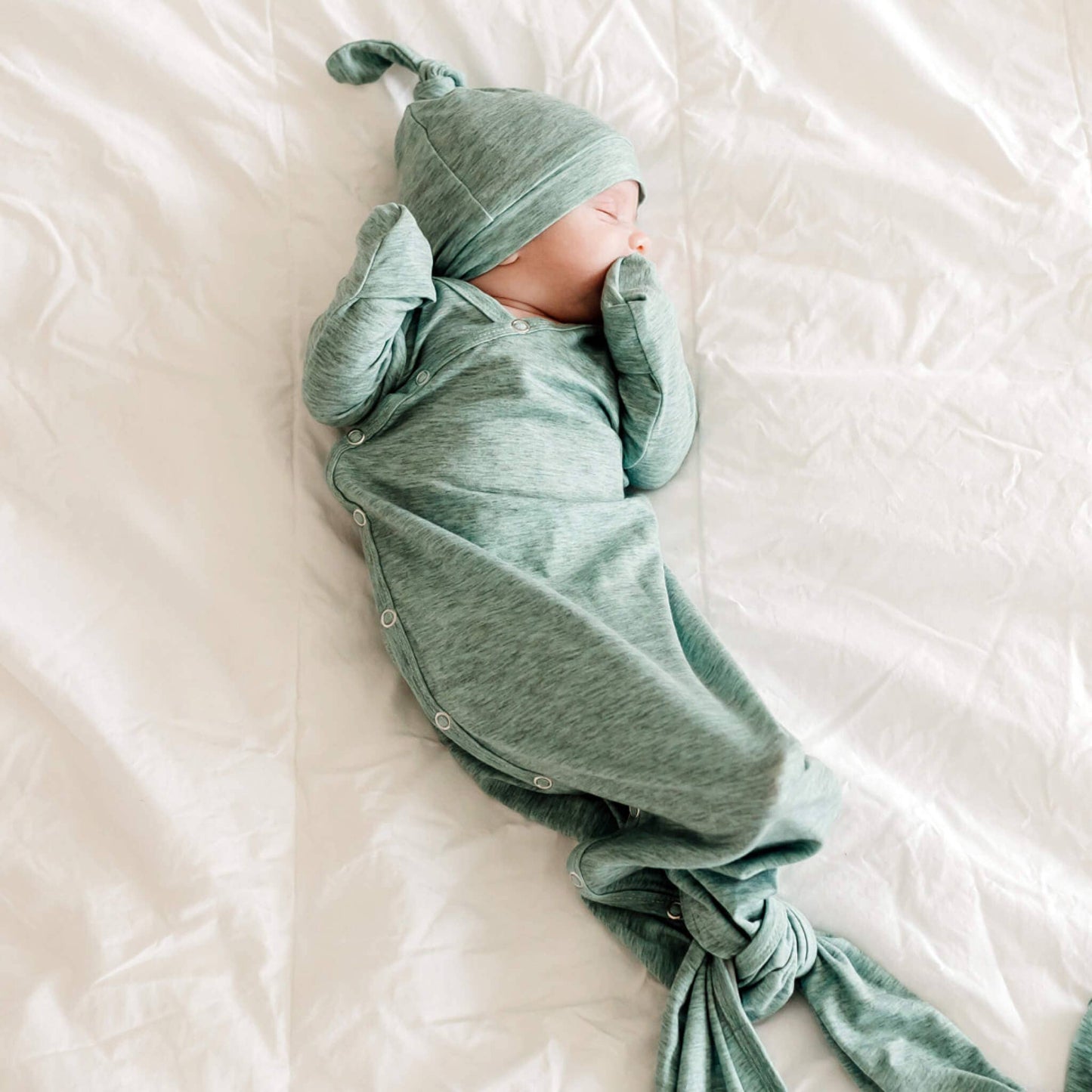 Copper Pearl | Newborn Knotted Gown - Emerson