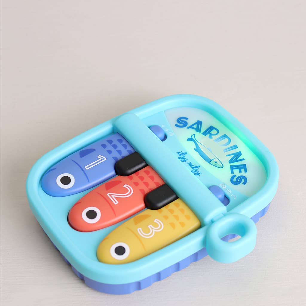 Italy Ritzy | Bitzy Tunes™ Sardines - Light-up Interactive Piano Toy