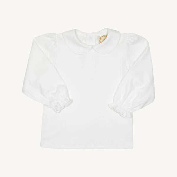 TBBC | Maude's Peter Pan Collar Shirt & Onesie (Long Sleeve) - Worth Ave White