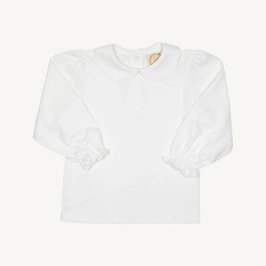 TBBC | Maude's Peter Pan Collar Shirt & Onesie (Long Sleeve) - Worth Ave White