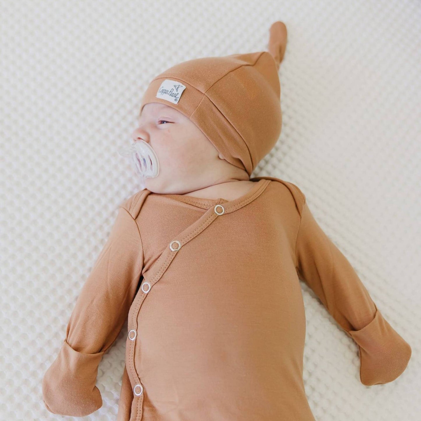 Copper Pearl | Newborn Knotted Gown - Pecan