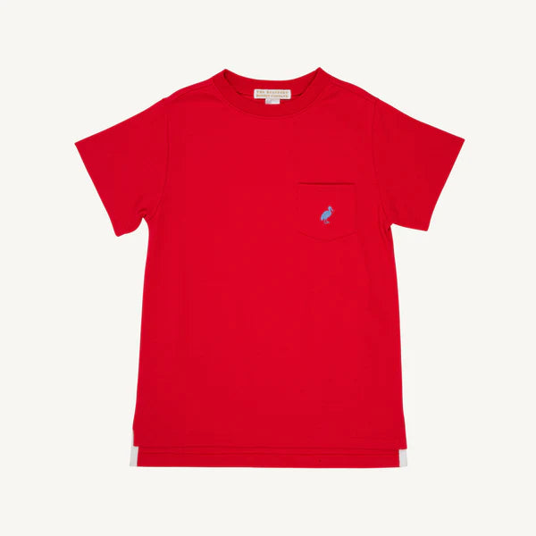 TBBC | Carter Crewneck - Richmond Red with Park City Periwinkle