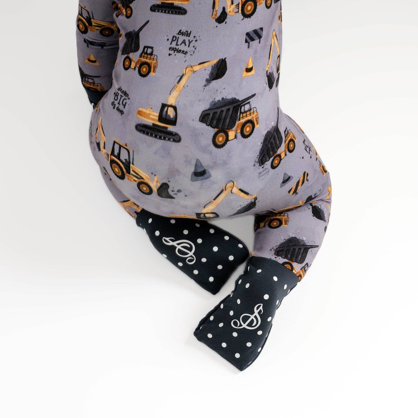 Snooze Crew Baby Bamboo Zipper Romper Pajama Set