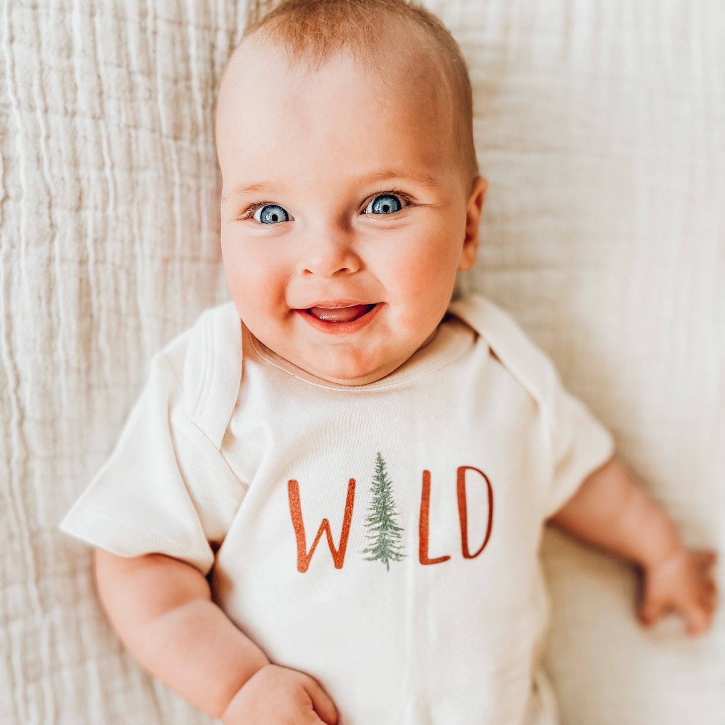 Baby graphic organic bodysuit | wild