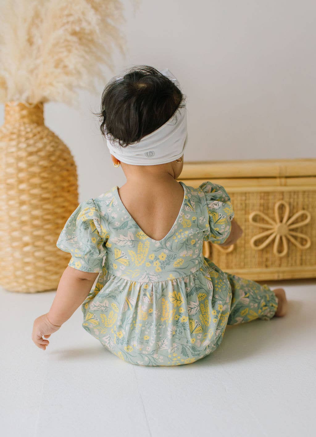 Ollie Jay | Puffed Rosie Romper in Sunlit Sage