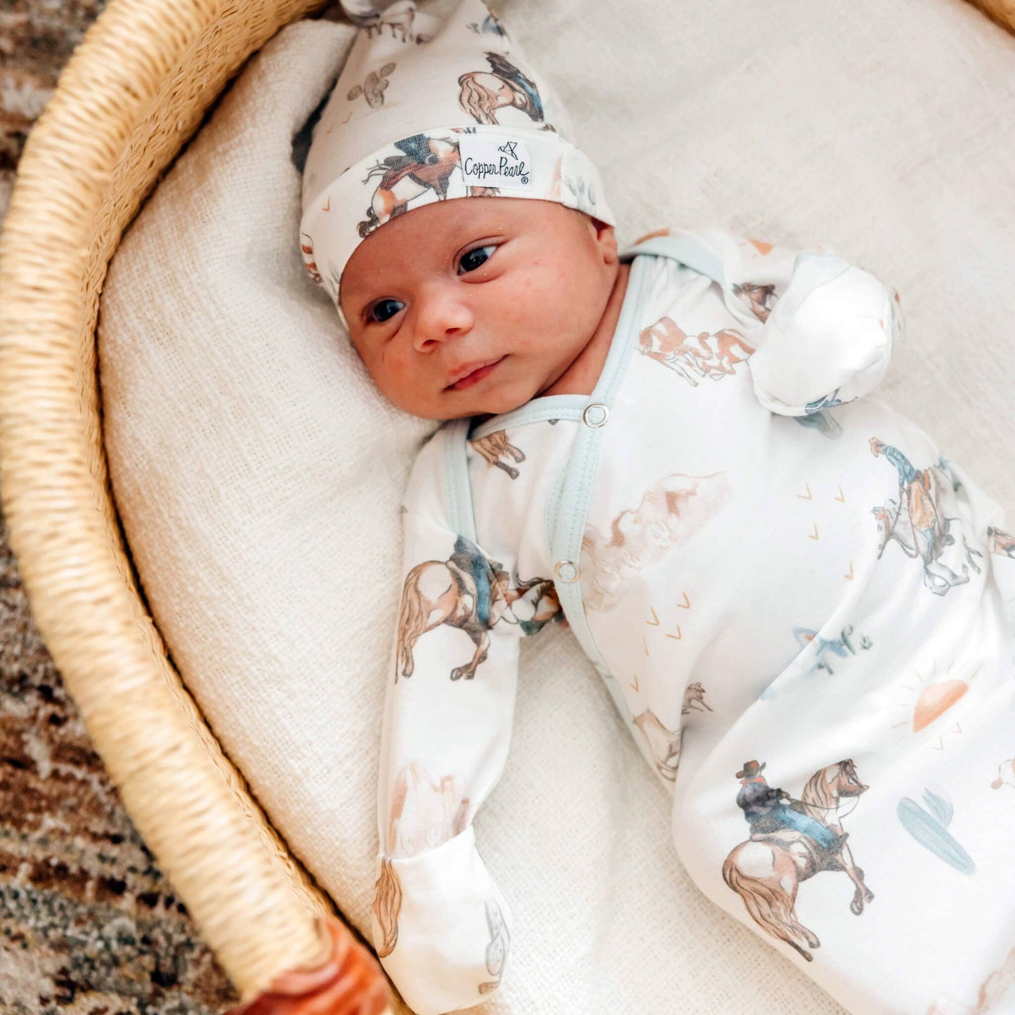 Copper Pearl | Newborn Knotted Gown - Boone