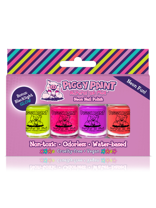 Piggy Paint - Neon Box Set Non-Toxic Kids Nail Polish