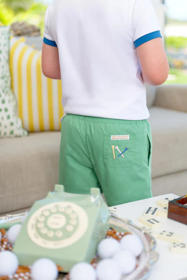 TBBC | Sheffield Shorts - Gibson Island Green with Golf Embroidery