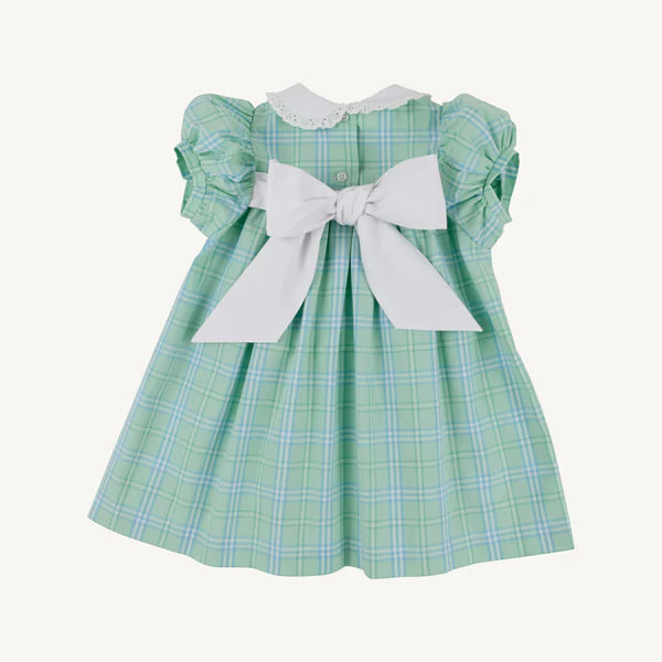 TBBC | Mary Dal Dress - Pelham Bay Plaid (Green) with Worth Avenue White