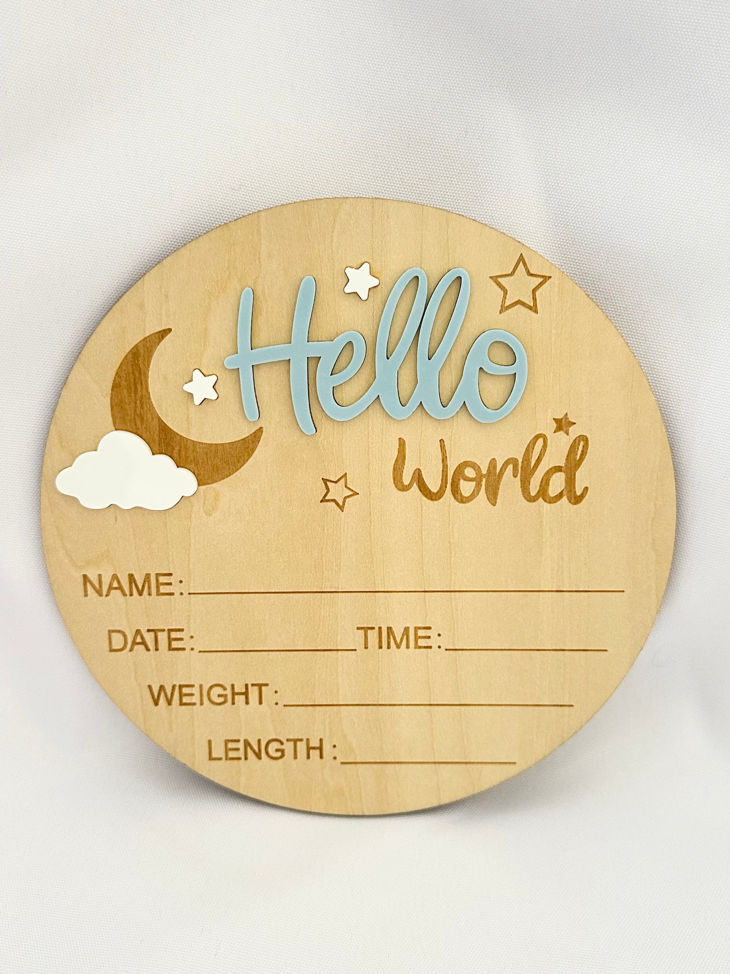 Hello World | Birth Announcement Sign