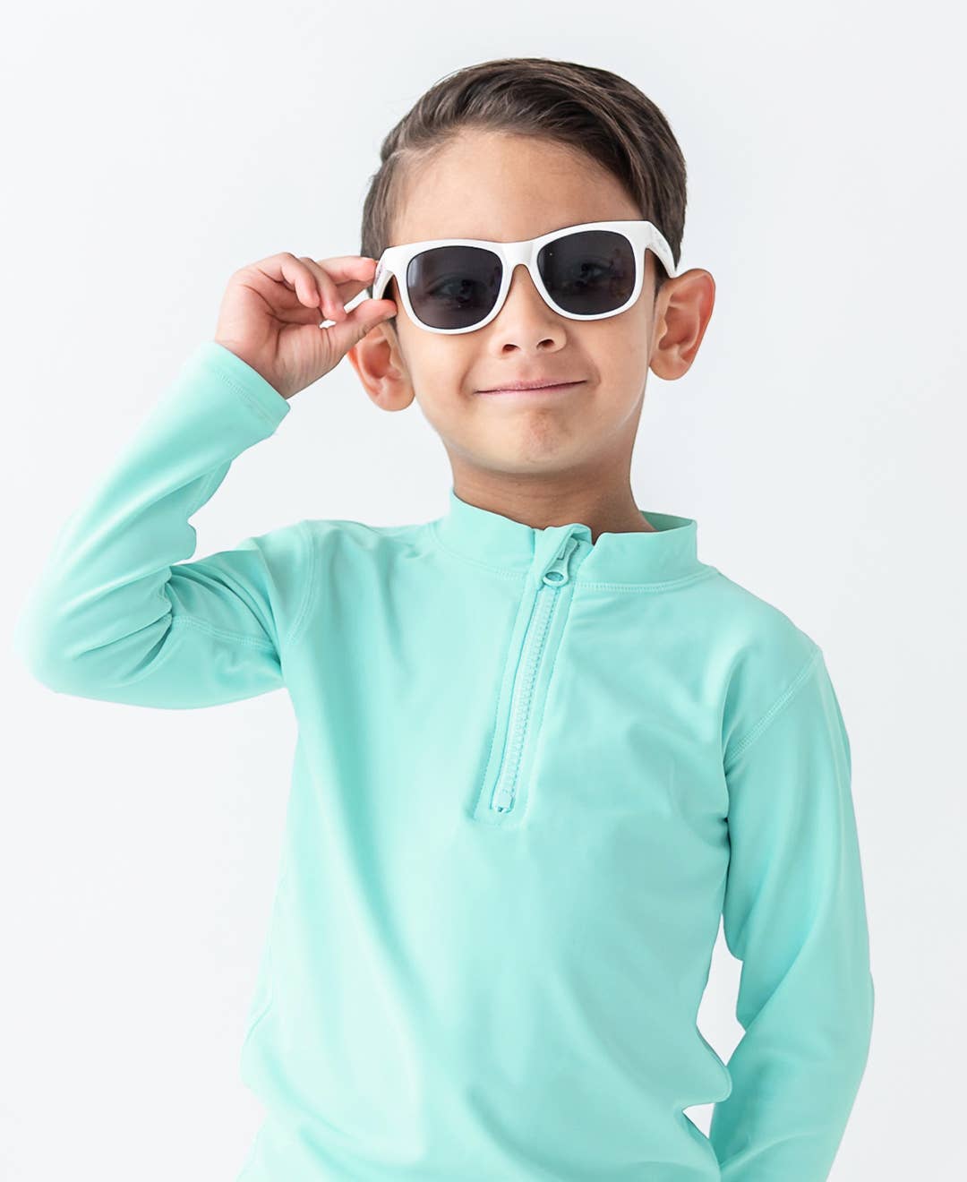 RuffleButts + RuggedButts - Kids White Sunglasses
