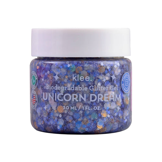 Klee Naturals | Unicorn Dream - Klee Biodegradable Glitter Gel,  1 oz