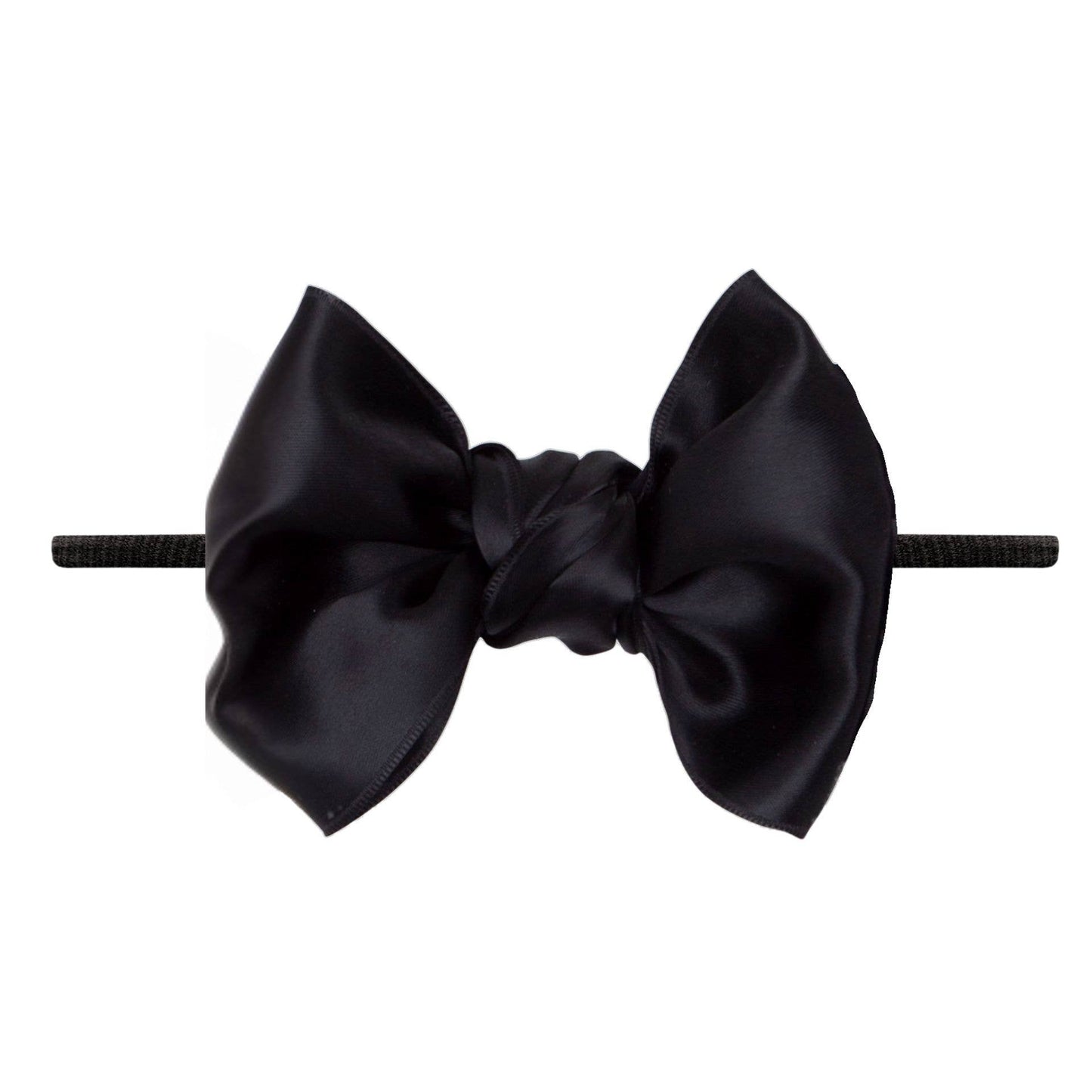 Baby Bling Bows - Baby Bling® Satin FAB® Skinny nylon headband with satin bow