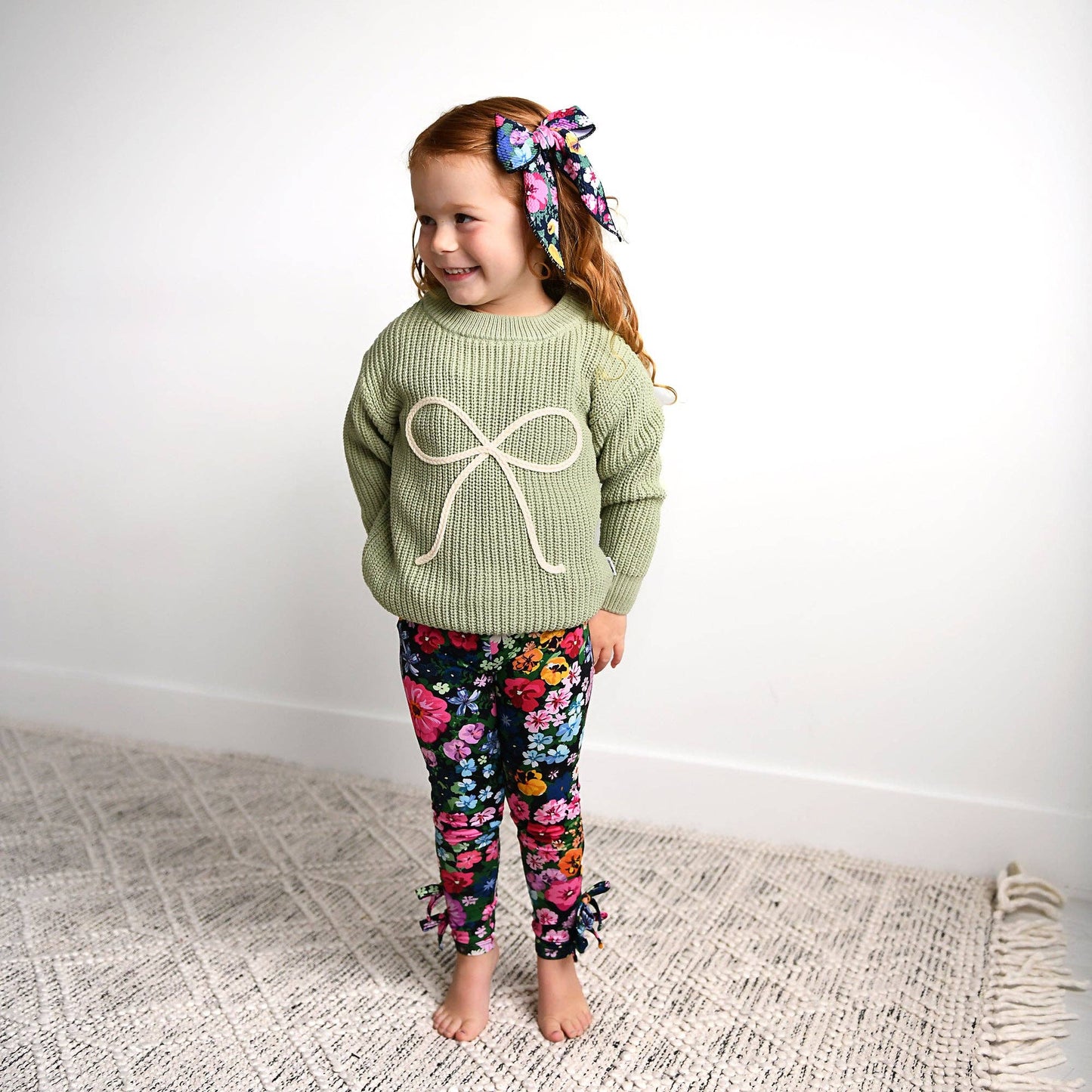 Green Bow Oversized Sweater