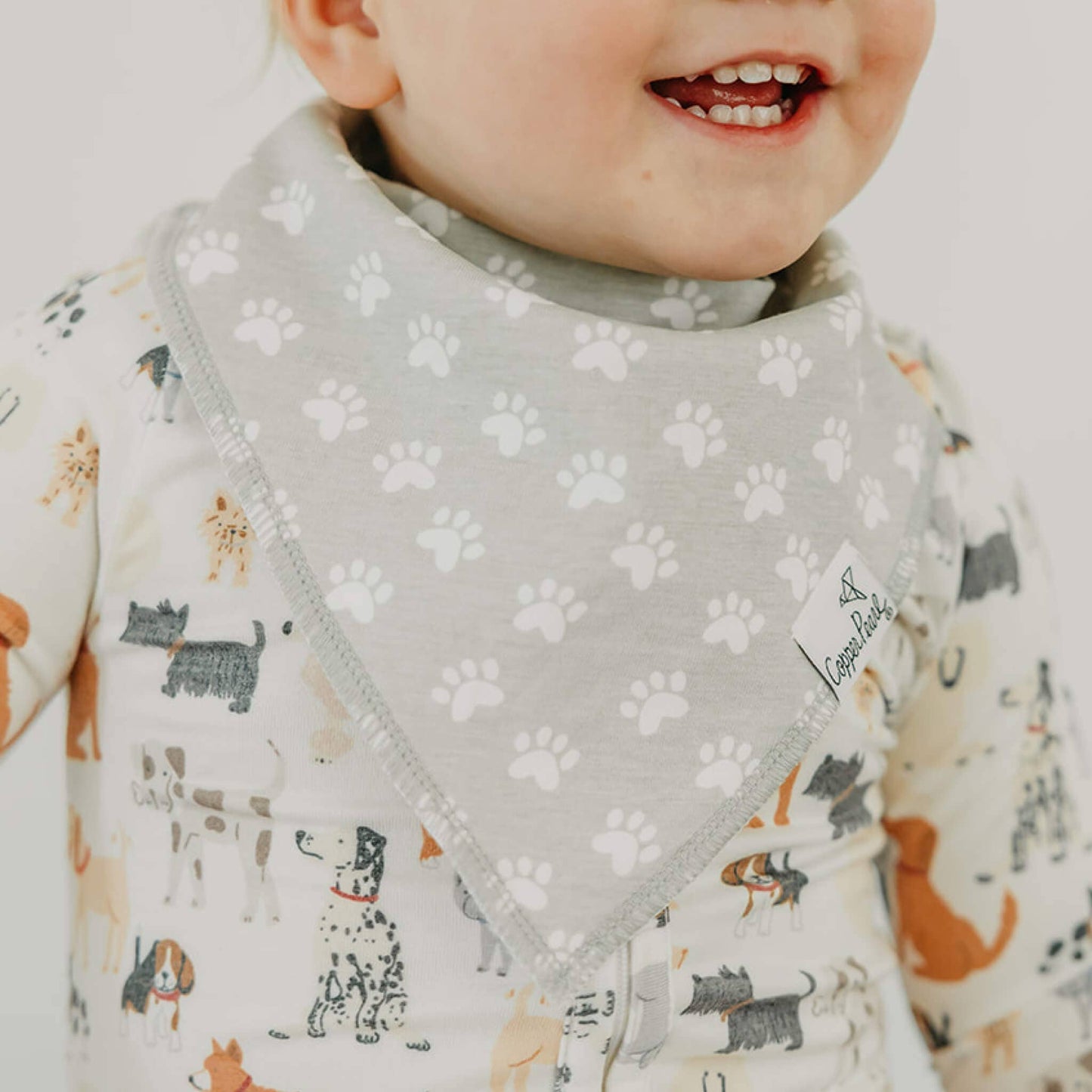 Copper Pearl | 4 Pack Baby Bandana Bibs - Rufus