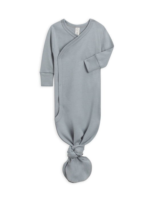 Colored Organics - Organic Newborn Indy Kimono Gown + Knot Hat - Mist