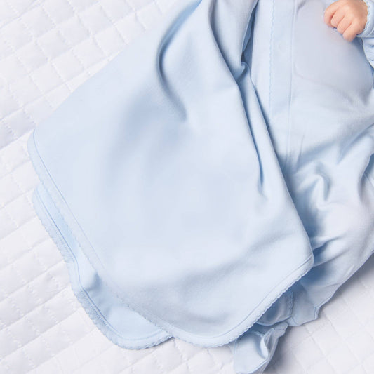 Magnolia Baby | Essentials Solid Blue Blanket