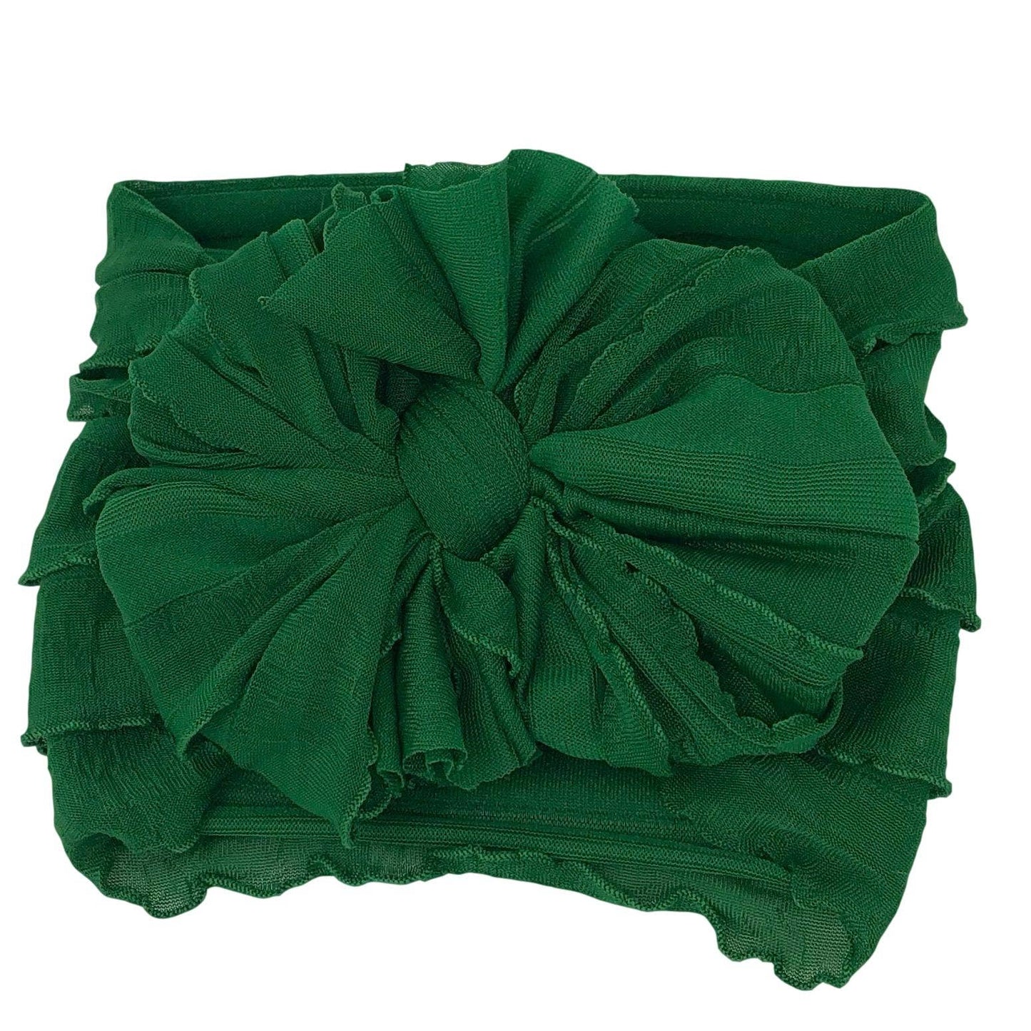 Rockin Royalty - Christmas Green Ruffled Headband