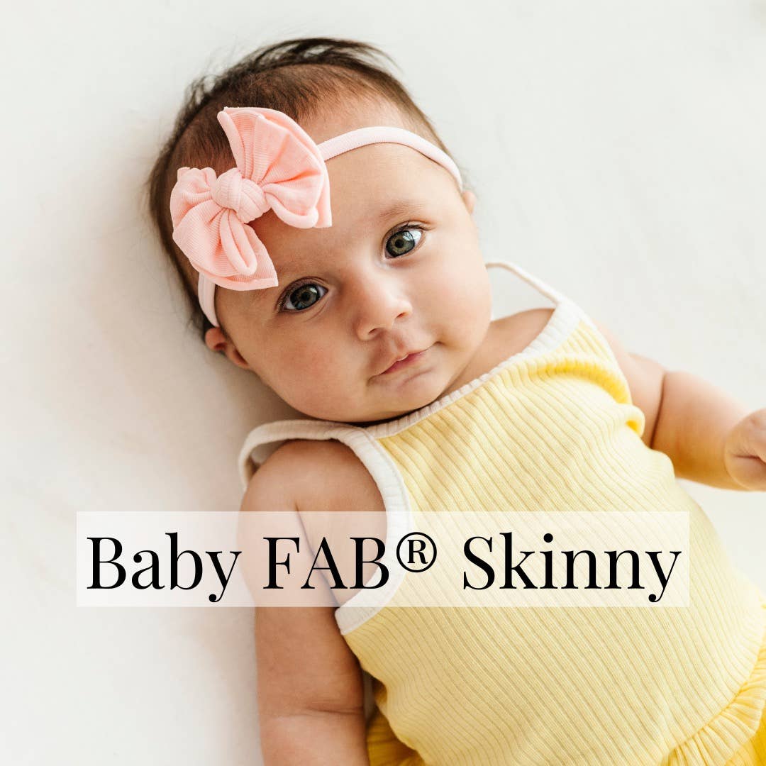 Baby Bling Bows - Baby Bling® Baby FAB® Skinny soft nylon bow headband