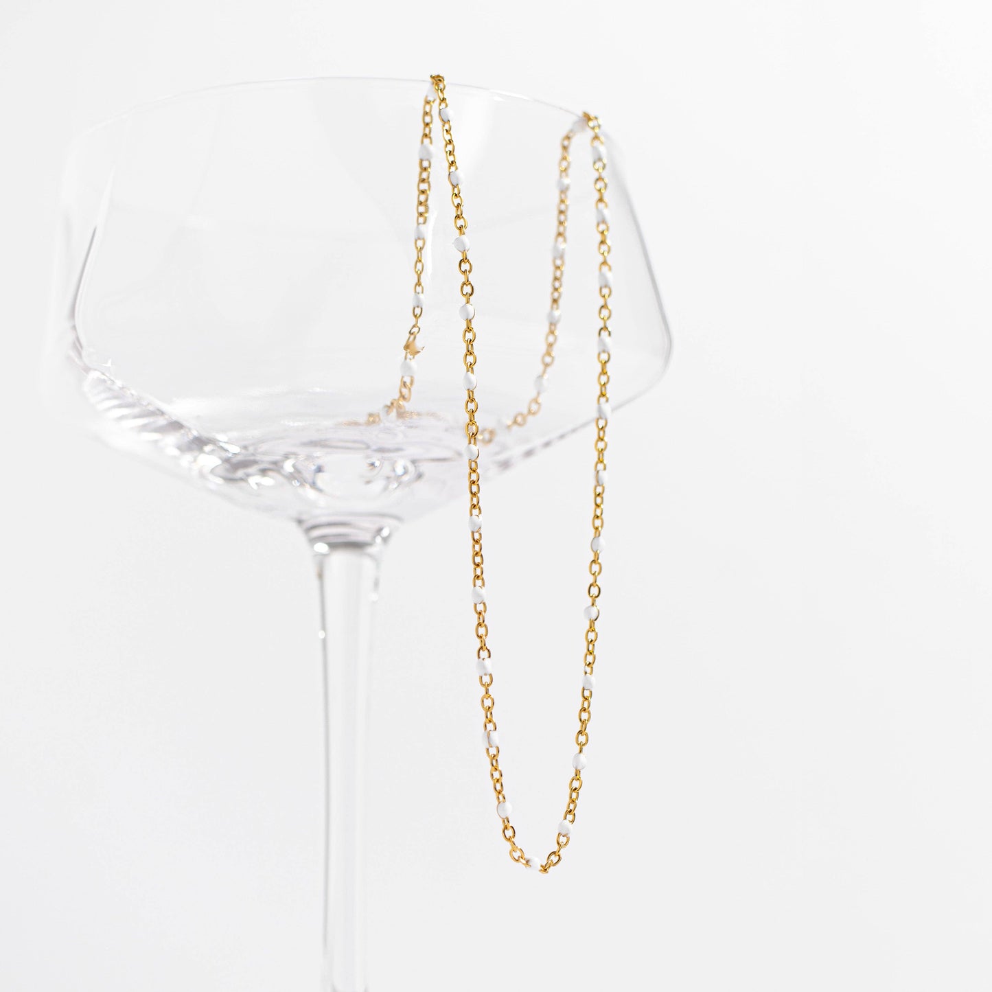 White Confetti Chain Necklace