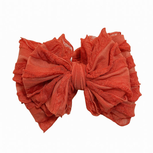 Rockin Royalty - Burnt Orange Ruffled Headband