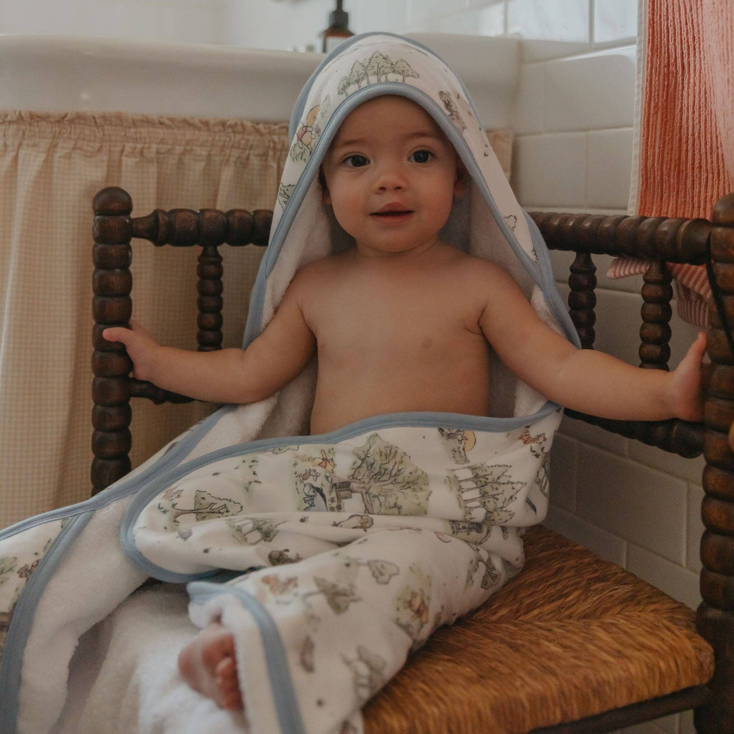 Copper Pearl | Premium Baby Knit Hooded Towel - Hundred Acre Wood