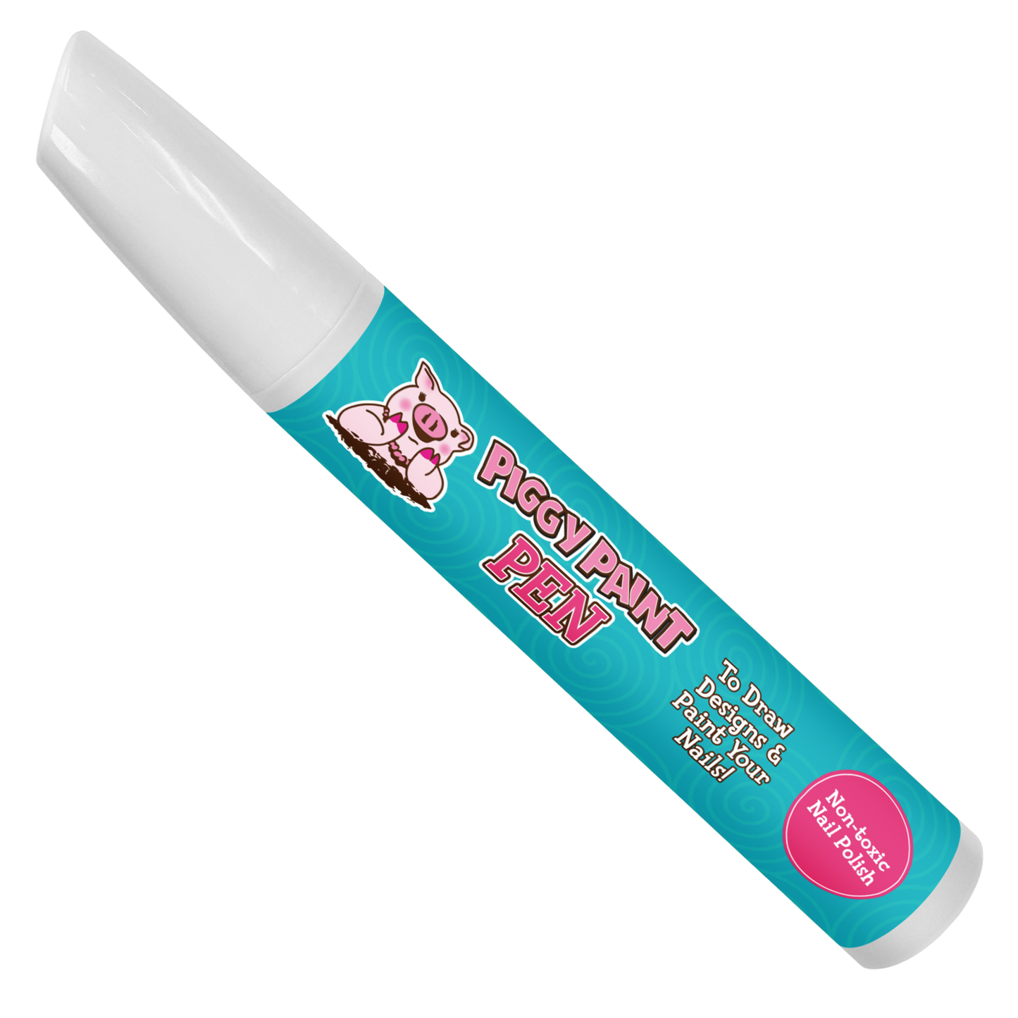 Piggy Paint - Twirly Teal Piggy Paint Pen - Kids Non-toxic Nail Polish